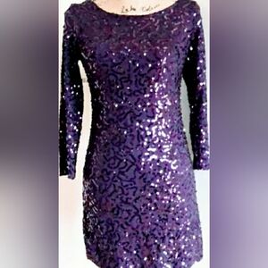 ❗SALE❗Purple Sequin Mini Sheath Dress by F21
